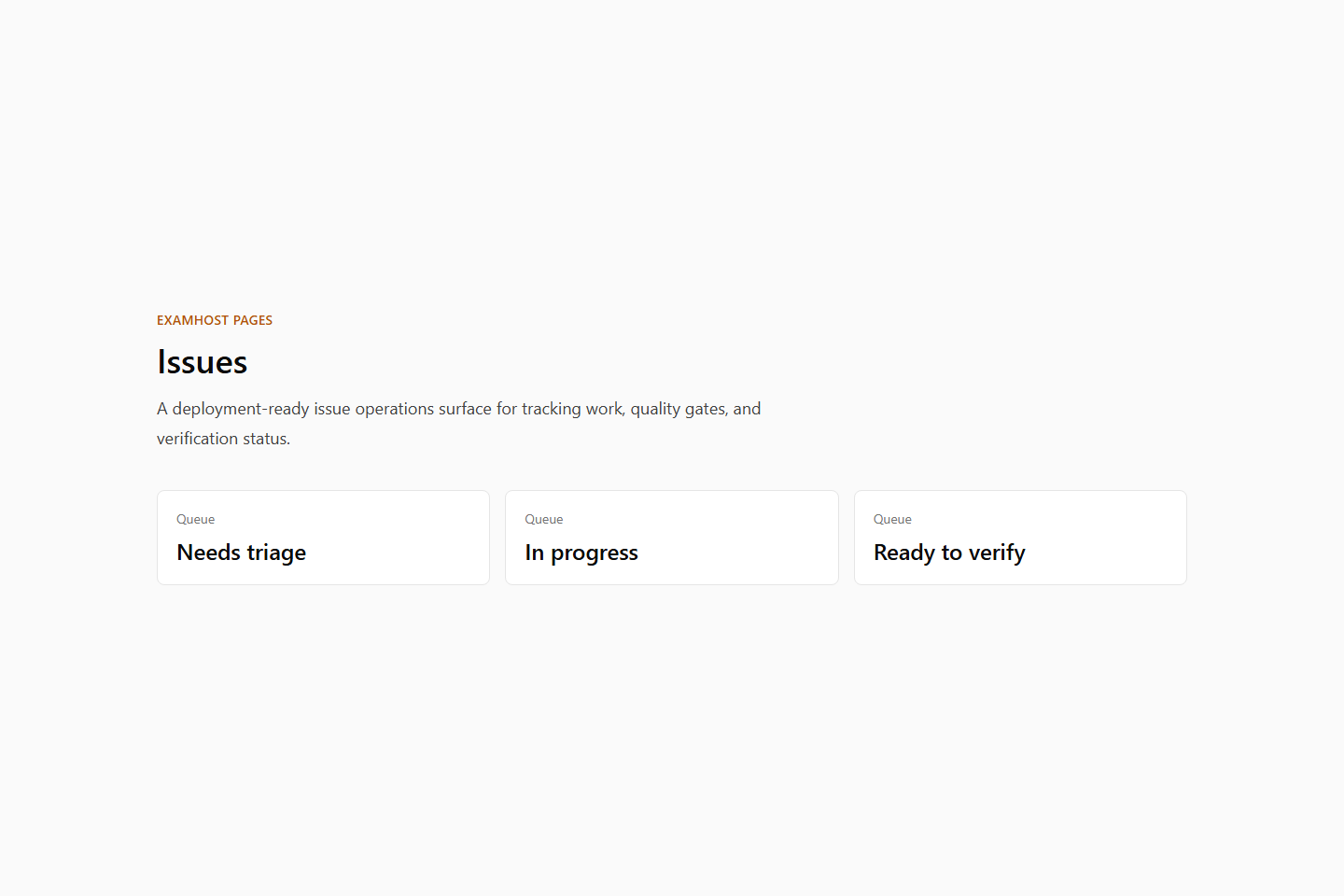 Issues deployed screenshot