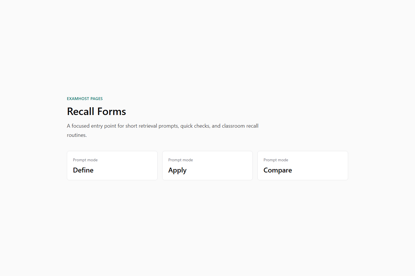 Recall forms deployed screenshot